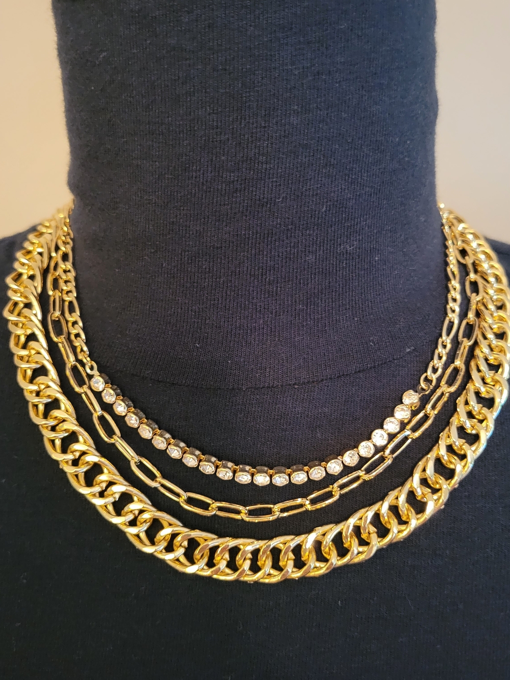 Lilly Pulitzer Gold-Tone Layered Necklace Set with Crystal Strand